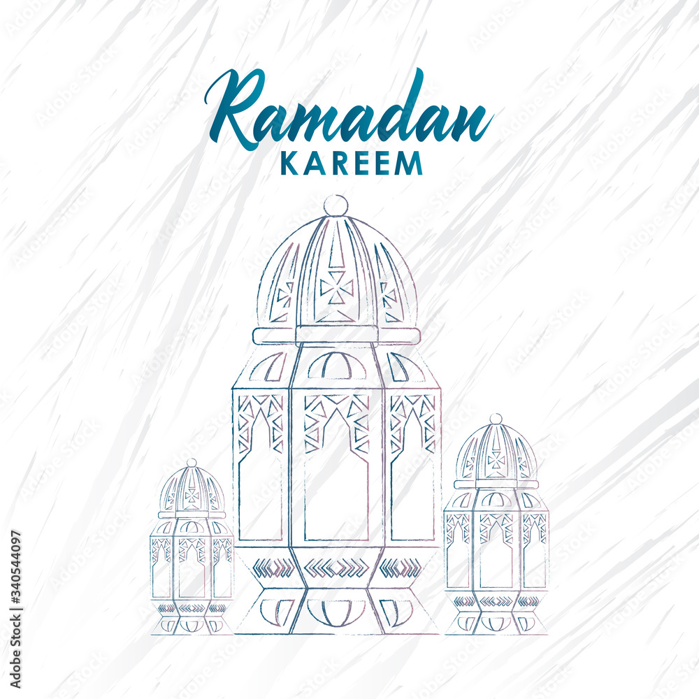 Ramadan Kareem Greeting Vector Design Illustration