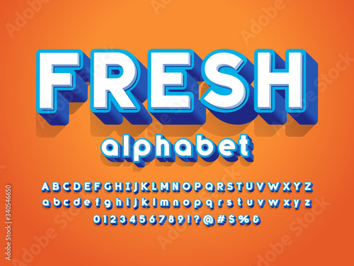 Vector of stylized modern alphabet design