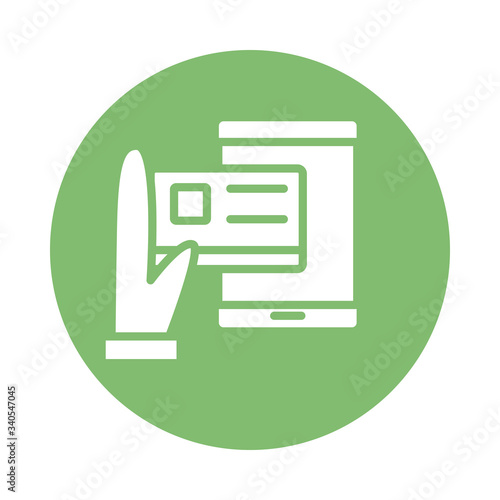 smartphone with credit card block style