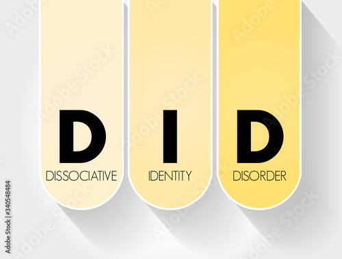 DID - Dissociative Identity Disorder acronym, medical concept background