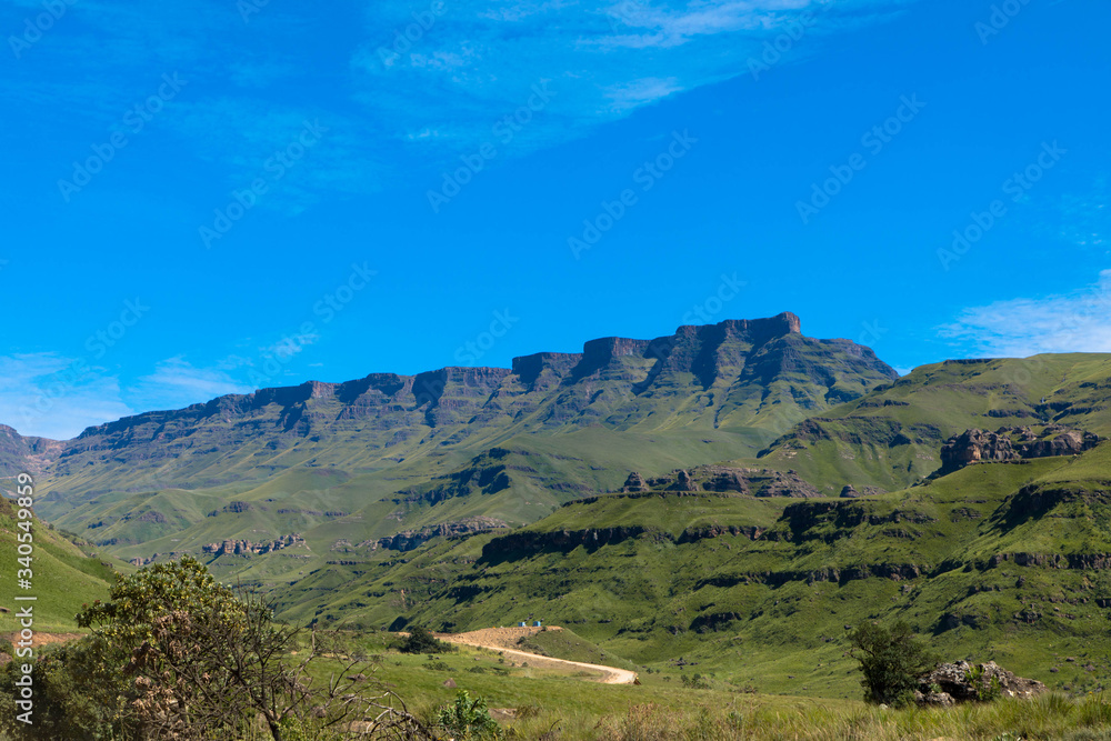 Fototapeta premium Sandstone rock, Drakensberg mountains, Sani Pass South Africa and Lesotho