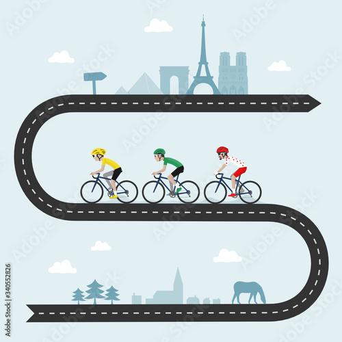 Sur la route du Tour de France, direction Paris V1