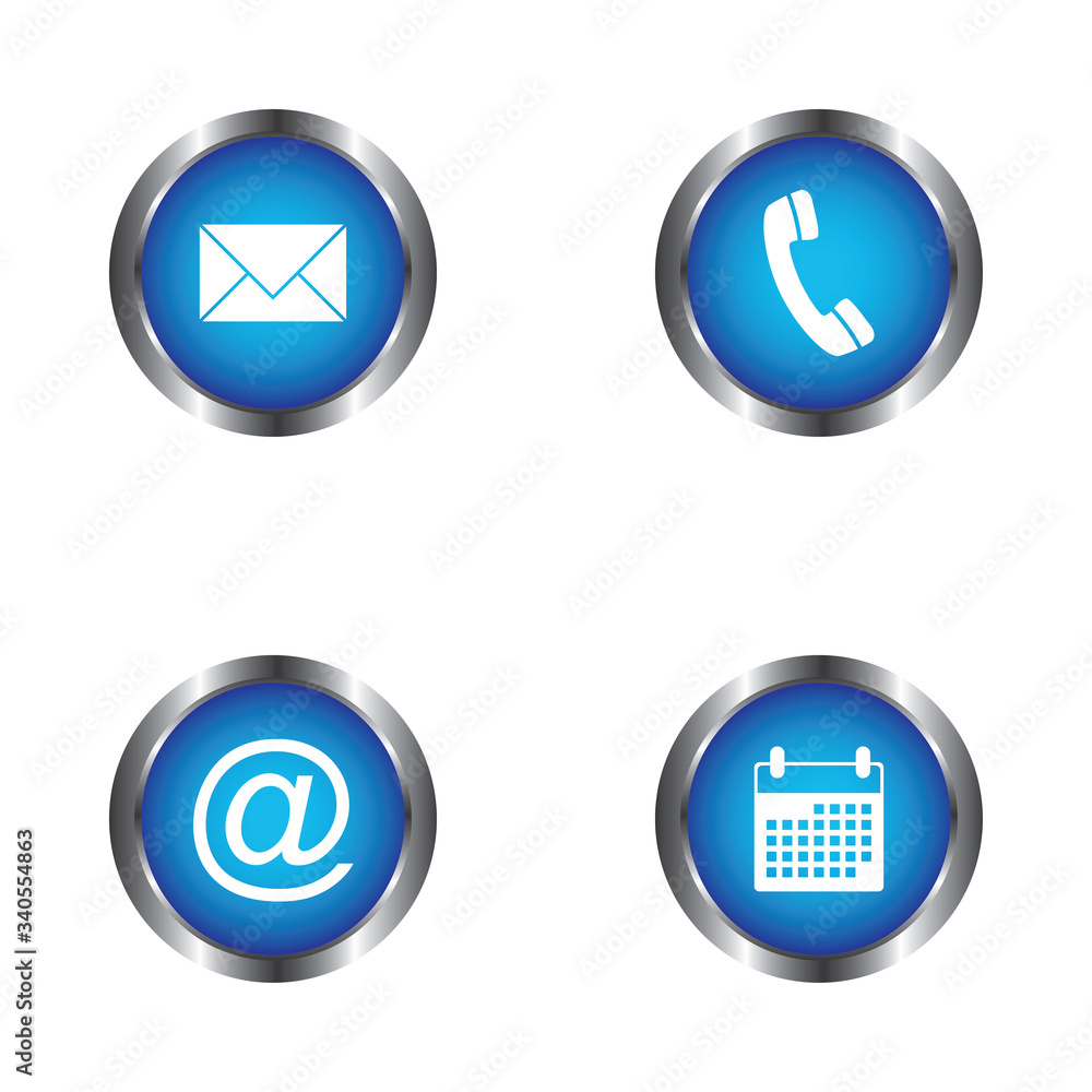 Email, phone, notification and calendar icon vector design isolated on white background
Email, phone, notification and calendar icon vector design isolated on white background