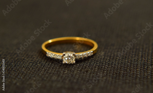 jewelry Gold ring set with diamonds Luxurious, expensive