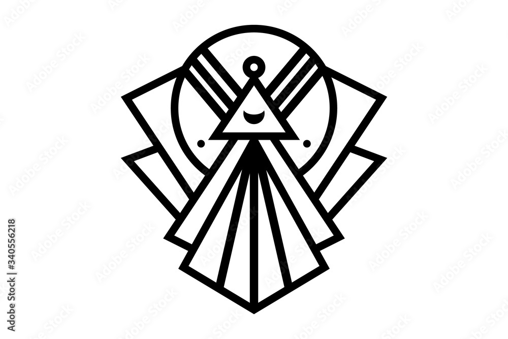 custom made wallpaper toronto digitalDark sacred symbols. Abstract mystic signs drawn Illustration.