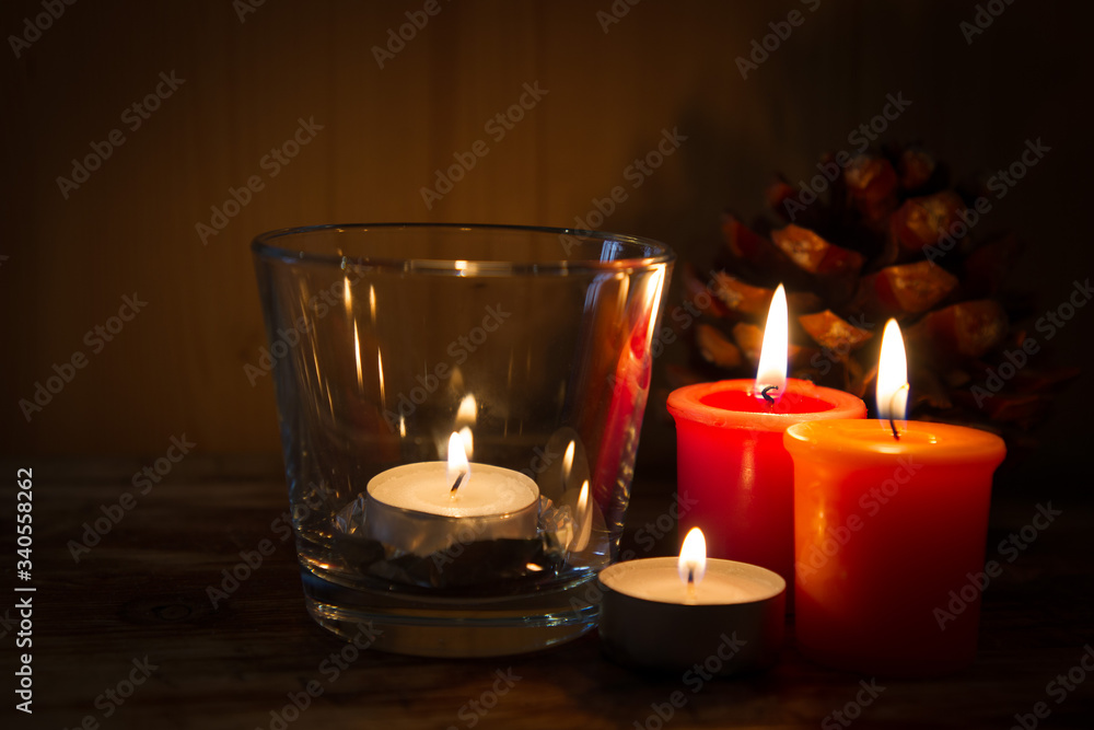 candles in the glass candles in the glass