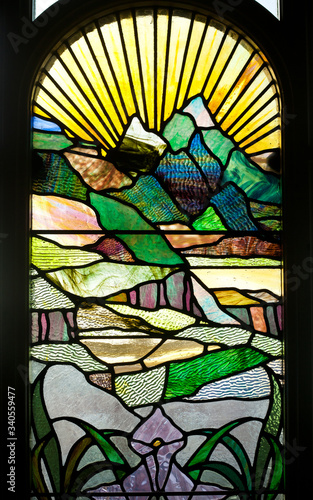 Stained glass landscape 
