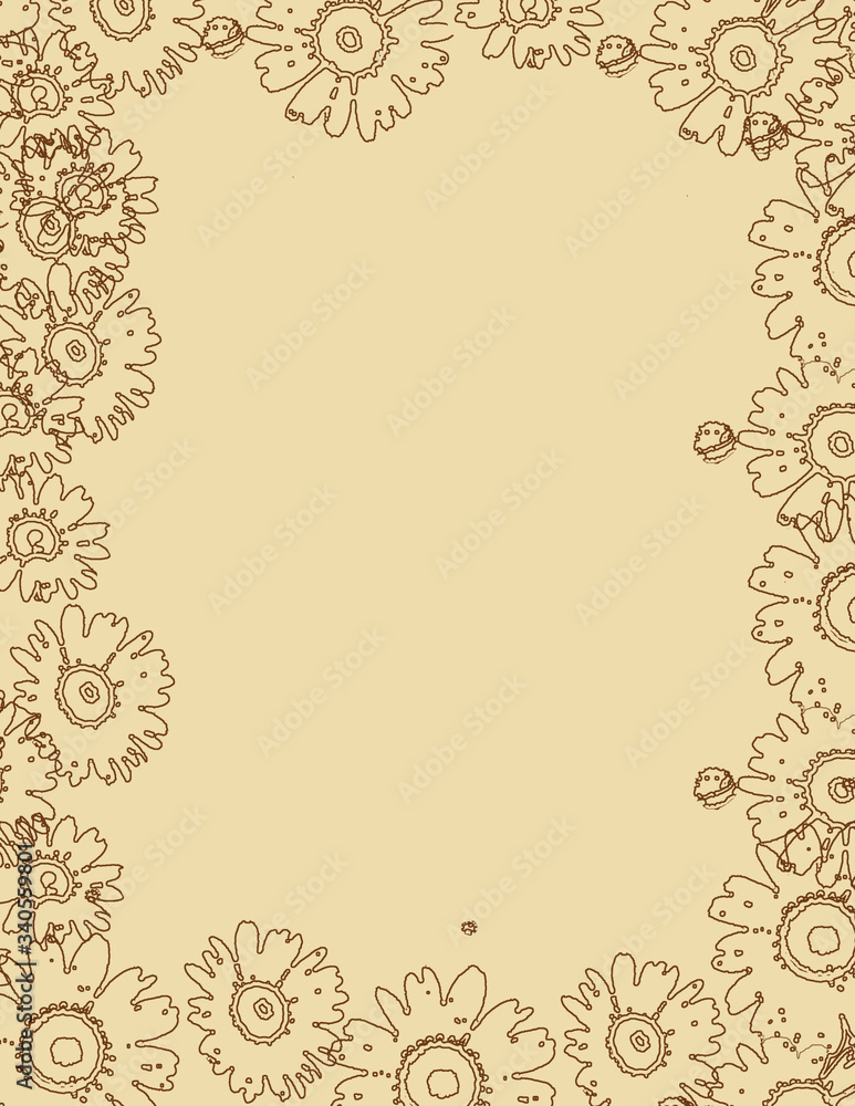 frame with flowers frame with flowers