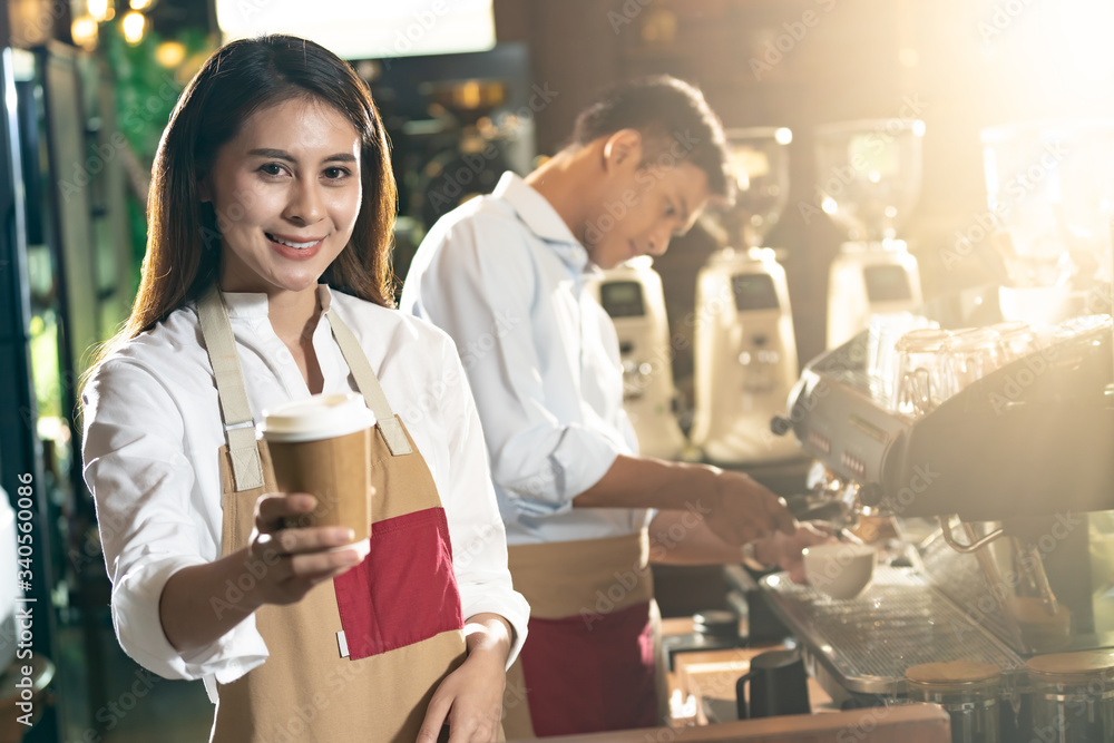 Barista serving Barista serving