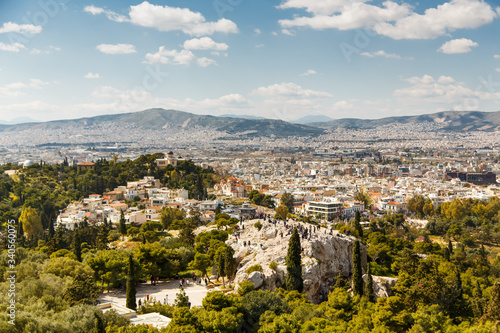 Cityscape of Athens, the capital city of Greece