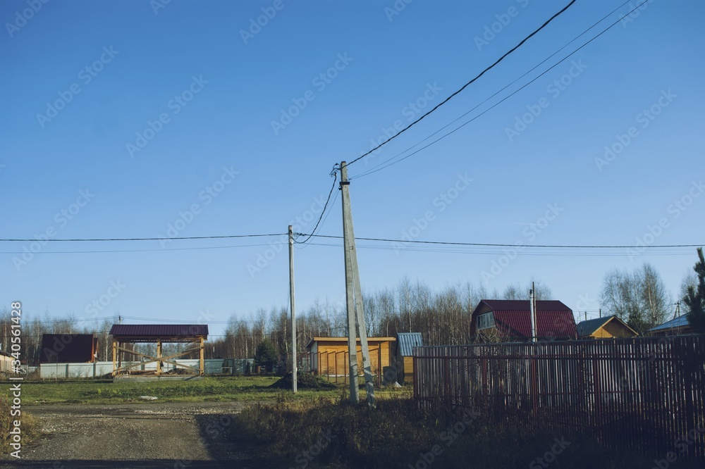a clear autumn day in a dacha village a clear autumn day in a dacha village