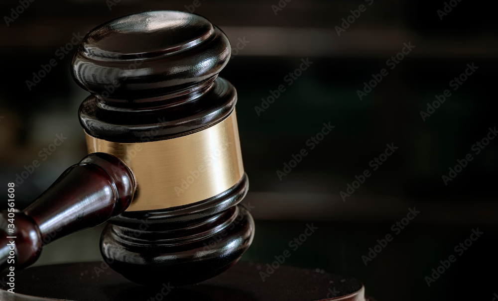 Closeup view of wooden judge gavel. Closeup view of wooden judge gavel.
