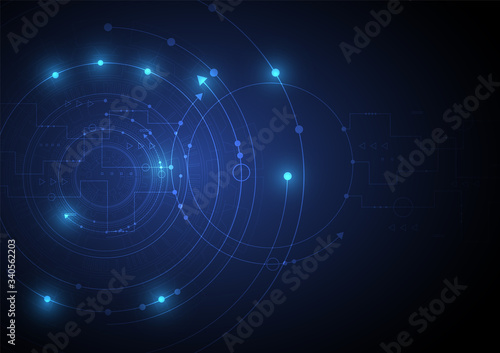 Circuit technology background with hi-tech digital