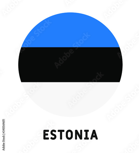 Free Download Estonia Flag Round Circle Vector - GFXLoad