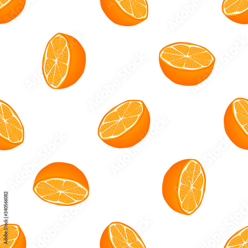 Illustration on theme big colored seamless orange