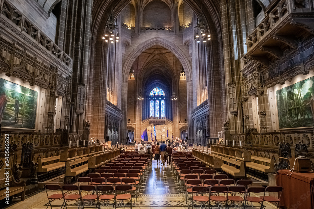 Liverpool cathedral interior long shot