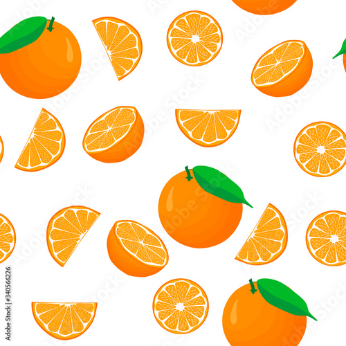 Illustration on theme big colored seamless orange