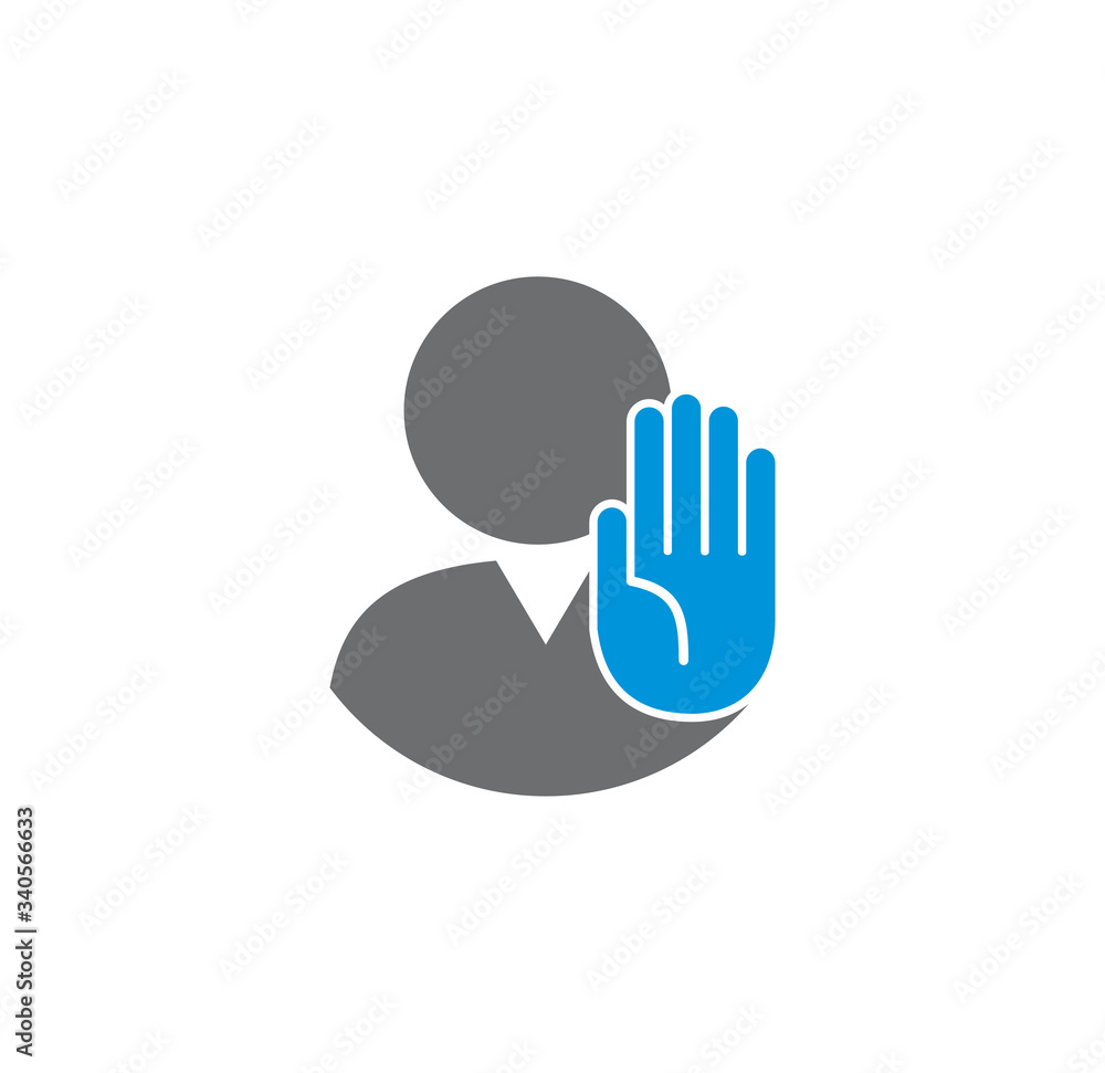 Obraz premium Social distancing related icon on background for graphic and web design. Creative illustration concept symbol for web or mobile app