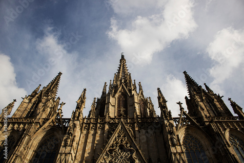 Towers of Barcelona Gothic Cathedral