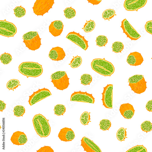 Illustration on theme big colored seamless kiwano