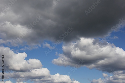 Blue sky background with clouds. Sky with clouds