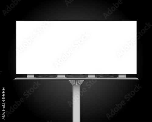 Blank billboard mockup for your advertisement. Vector illustration.