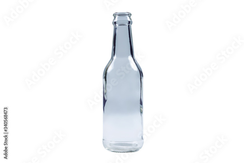 Glass bottle isolated on white background.