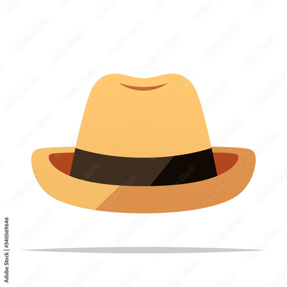 Fedora hat vector isolated illustration Fedora hat vector isolated illustration