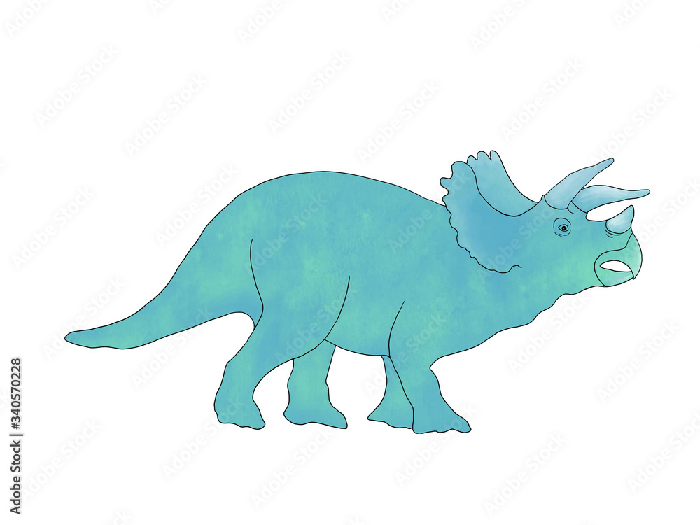 Fototapeta premium dinosaur on a white background, drawing for children