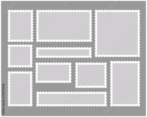 切手ベクターイラスト素材セット