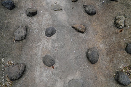 張り付いた石のテクスチャ－素材