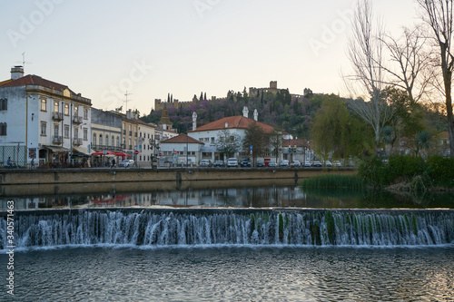Tomar city view with Nabao river, in Portugal