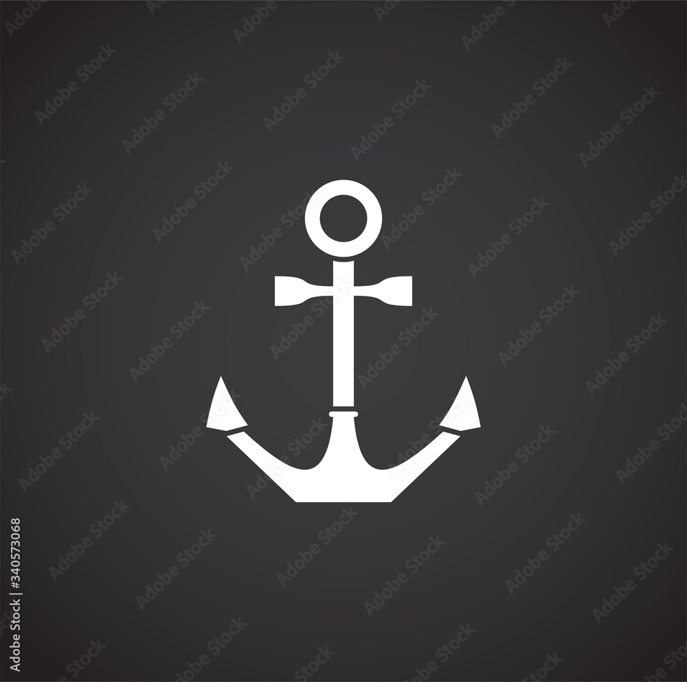 Anchor icon on background for graphic and web design. Creative illustration concept symbol for web or mobile app Anchor icon on background for graphic and web design. Creative illustration concept symbol for web or mobile app