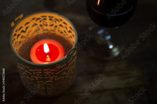 candelea con atmosfera romantica