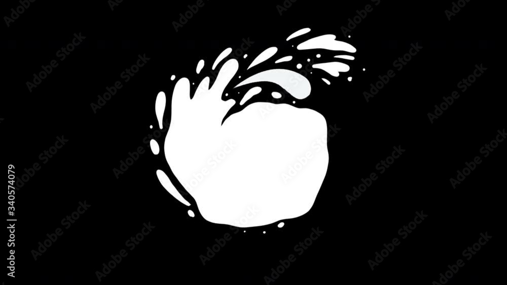 Black and white liquid transition effect frame by frame 4k resolution. Abstract transition for your projects. A dynamic figure, a quick transition swirl wave