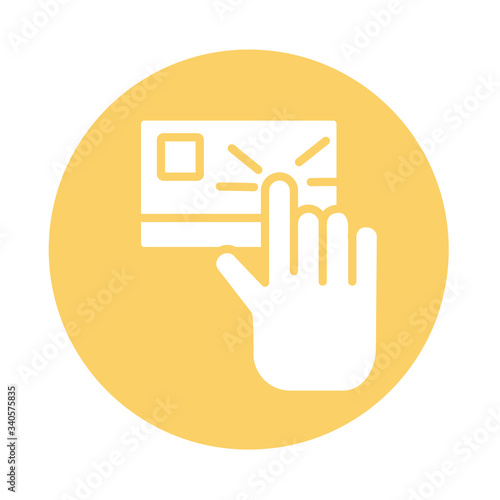 hand index credit card block style icon