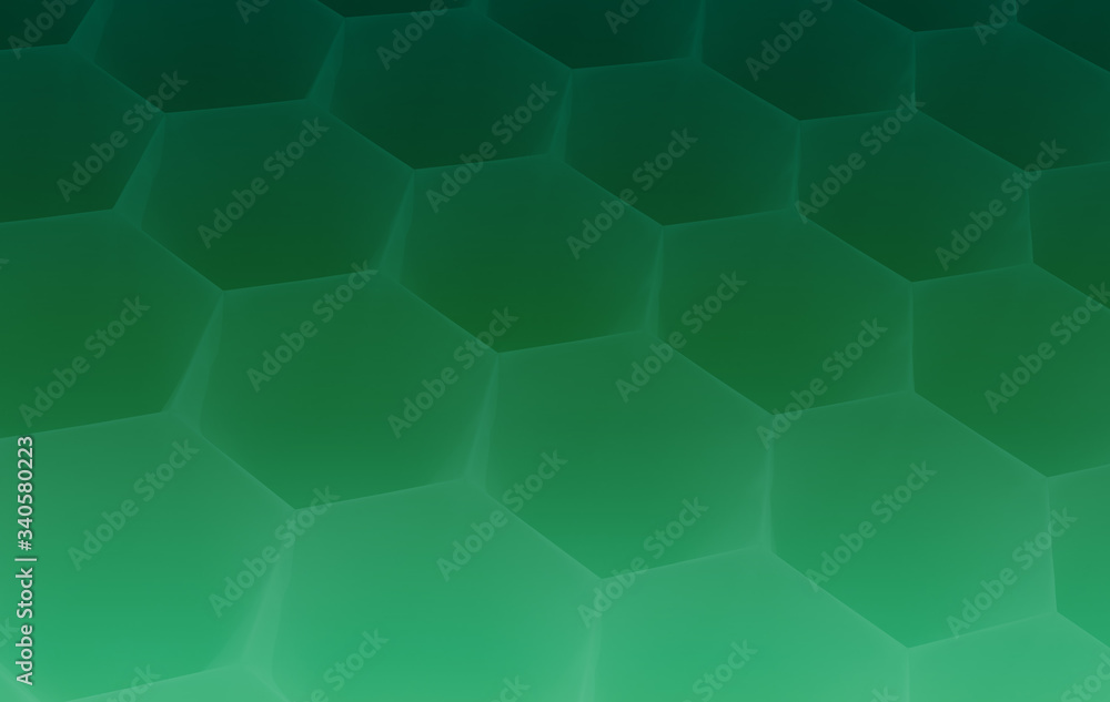 Obraz premium 3D honeycomb abstract background. Bees cells texture. Three-dimensional render illustration.