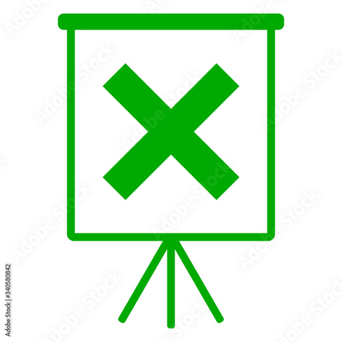 Kreuzung und Flipchart