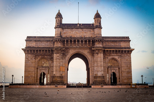 Gateway of India, Mumbai, Maharashtra, India. The most popular tourist attraction, it is the unofficial icon of the city of Mumbai. People from around the world come to visit this monument every year. © Parvesh