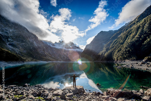 Bild auf Leinwand Lake Marian , Fiordland National Park, New Zealand
レイクマリアン, マリアン湖, フィヨルドランド国立公園,