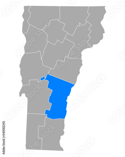 Karte von Windsor in Vermont
