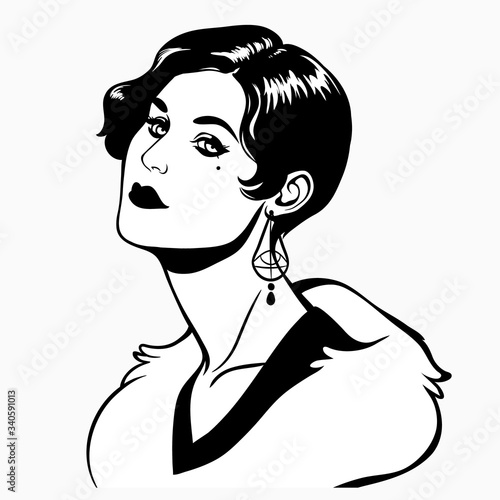 women hairstyle fashion retro 20 years