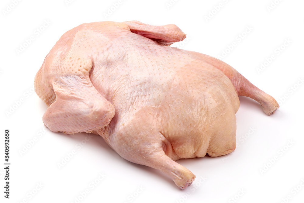 Raw whole duck, isolated on white background Raw whole duck, isolated on white background