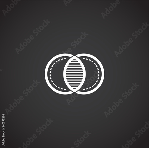 Geometry related icon on background for graphic and web design. Creative illustration concept symbol for web or mobile app