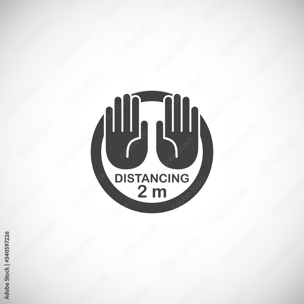 Social distancing related icon on background for graphic and web design. Creative illustration concept symbol for web or mobile app Social distancing related icon on background for graphic and web design. Creative illustration concept symbol for web or mobile app