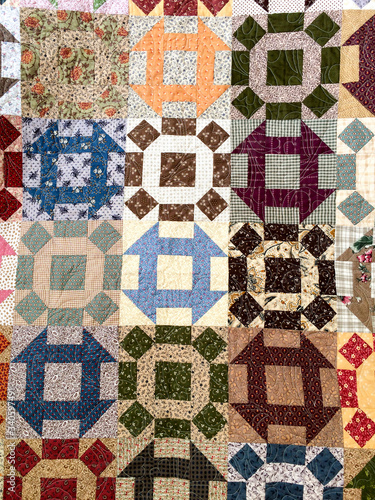 Fotografie american civil war quilt pattern close up pattern