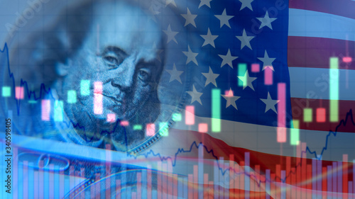 US economy. Franklin portra...