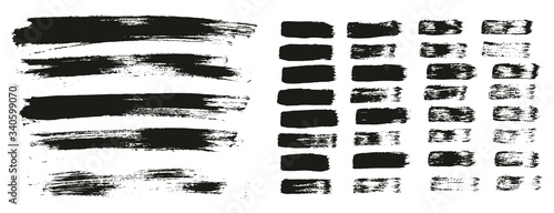 Flat Paint Brush Thin Lines & Background Mix High Detail Abstract Vector Lines Background Mix Set 