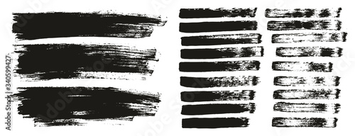 Flat Paint Brush Thin Lines & Background Mix High Detail Abstract Vector Lines Background Mix Set 