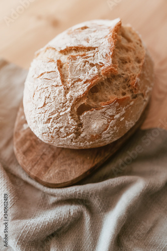 Freshly and tasty homemade bread, flour bread